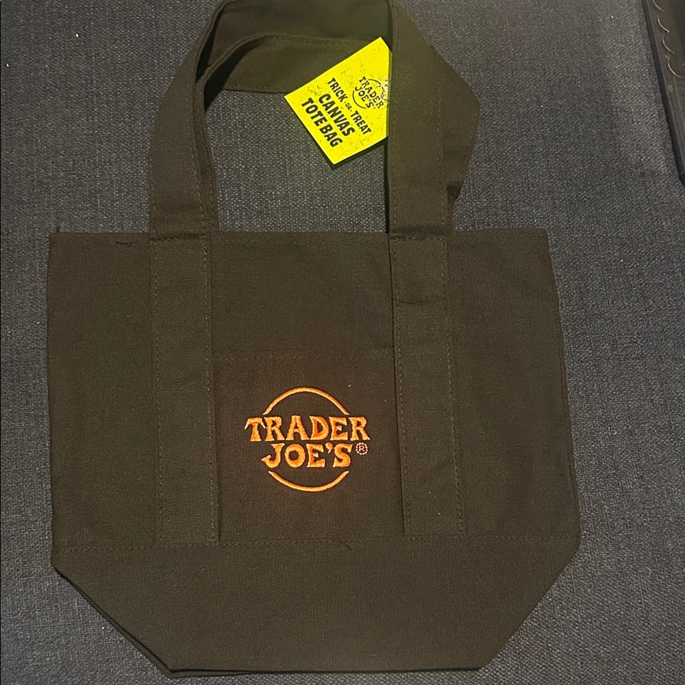 Trader Joe’s Limited Edition Black Mini Canvas Tote Bag - NWT